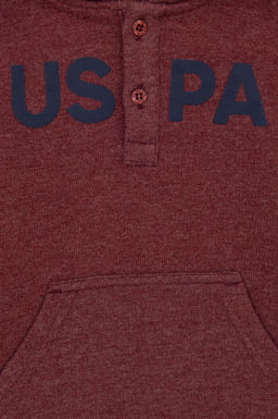 Erkek Bebek Bordo Basic Sweatshirt
