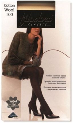 Колготки Filodoro Cotton Wool 100 (30/1) - nero