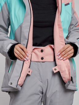 Горнолыжная куртка женская зимняя розового цвета 2319R - Chunmai фото 8
