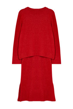 K?rm?z? Yumusak Dokulu Triko Alt-Ust Tak?m TWOAW23AU00217 - Trendyolmilla фото 7