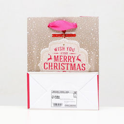 Цена за 12 шт. Пакет ламинированный Новогодний позитив 11,5 х 14,5 х 6 см - Simaland фото 4