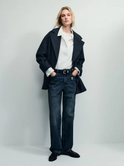 Двубортное полупальто свободного силуэта / Zarina фото 5