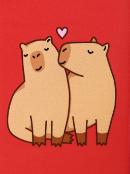 Держатель для карт Capybara love (6,5 х 10,4 см)