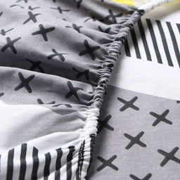 Простыня на резинке Этель Gray geometry 140*200*25, 100% хлопок, бязь, 125г/м2 фото 7