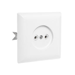 Розетка «Элект» РС 16-038, 16 А, 250 В, одноместная, скрытая, без з/к, белая