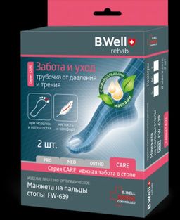 B.Well  Манжета на пальцы стопы, гелевая трубочка FW-639  фото 2