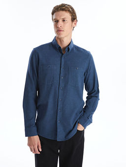 Regular Fit Uzun Kollu Gabardin Erkek G?mlek