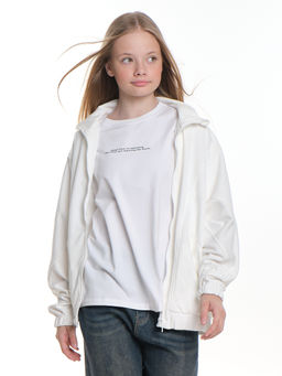 Толстовка на молнии для девочки 22-3208 белый