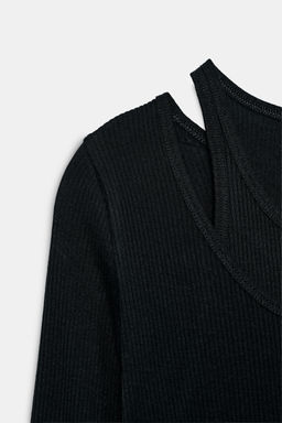 DOUBLE RIBBED T-SHIRT - Zara фото 8