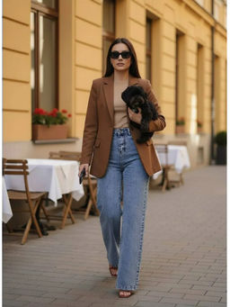 Джинсы женские трубы