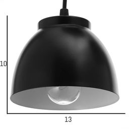 Люстра BayerLux Подвес BayerLux 1113/1 1×40 Вт Е27, d=13.5 см, h=10.5 см, чёрный