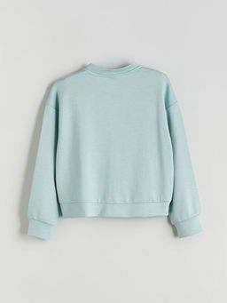 Bisiklet Yaka K?z ?ocuk Fermuarl? Sweatshirt