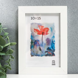 Фоторамка для фото 10×15 см Clovis, МДФ, белый