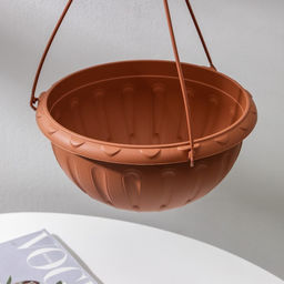 Кашпо для цветов подвесное «Джулия», 3.5 л, пластик, коричневое