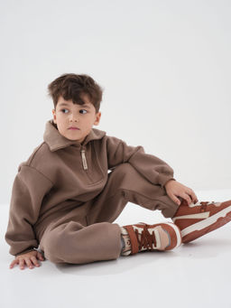 Джоггеры с карманами Какао утепленные - Bungly фото 6