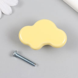 Фурнитура для шкатулки, ручка «Машинка», керамика, металл, жёлтый, 3.2×4.8×2.2 см