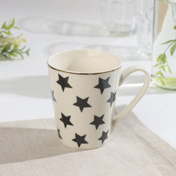 Кружка фарфоровая Доляна Звёзды, 350 мл, цвет белый