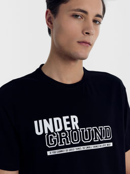 Футболка женская черная с печатью черный +печать1 111742-1 - Mark formelle фото 5