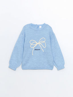 Bisiklet Yaka K?z ?ocuk Triko Kazak