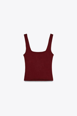 WIDE STRAP VEST TOP - Zara фото 18