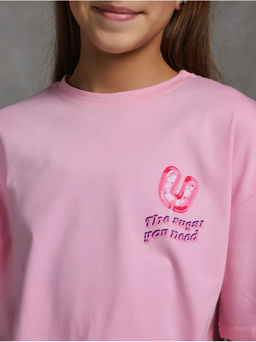 Футболка "Сахар" розовый Девочка