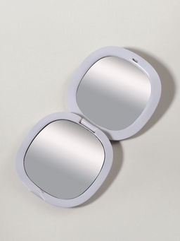 Зеркало складное «Флаконы», 7.5×7.5 см, с увеличением х2, нежно-розовое