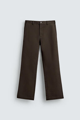 FLARE FIT TWILL TROUSERS - Zara фото 10