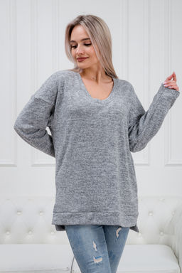 Джемпер женский из ангоры кашемир меланж Афина серый - Амадэль фото 11