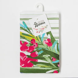 Полотенце кухонное Цветочная радость 35х60 см - Доляна фото 5