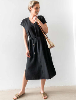 VILATTE / Платье из плотной вискозы с лайоселлом  фото 3