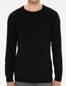 Siyah Slim Fit Bisiklet Yaka Triko Kazak - Pierre cardin фото 6