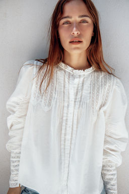 CAMISA ROM?NTICA ZW COLLECTION / Blanco