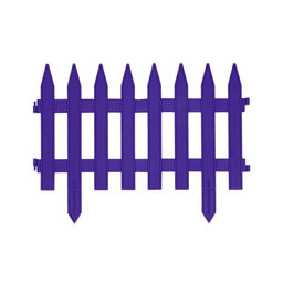 Ограждение декоративное, 35×210 см, 5 секций, пластик, сиреневое, GOTIKA, Greengo