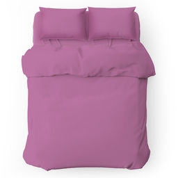 Постельное белье, комплект 1,5 спальный "Сирень", 3 предмета: пододеяльник 145х215см, простыня 150х220см, наволочка 50х70см с клапаном-запахом, перкаль 115г/м2, хлопок 100%, упаковка "эконом" пакет ПП 32х41см, "Домашняя мода" (Россия)