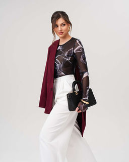 Лонгслив из сетки с принтом 457.4.12 - Sahar art lab фото 9