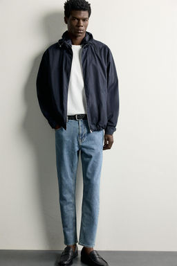 JEANS SLIM CROPPED FIT / Azul medio - Zara фото 6
