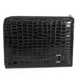 Папка натуральная кожа Croco-1304, 2отд, 2 отд, 8внут карм, черный крокодил (200) 232974 фото 2