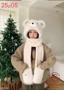 Шапка с отворотом и с ушками - Bruno фото 5