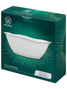 Салатник круглый 1,5 л 22,5*22,5*8 см Шарм, фарфор - Elan gallery фото 5