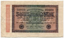 20000 марок 1923 года Германия
