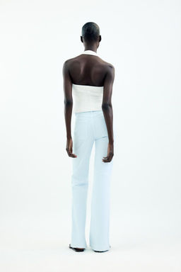 Z1975 HIGH-WAIST FLARE JEANS WITH BUTTONS - Zara фото 4