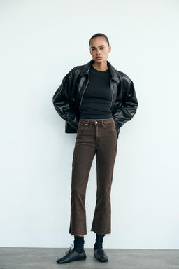 TRF CROPPED FLARE HIGH-WAIST JEANS - Zara фото 2