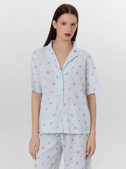 Комплект домашний женский голубой