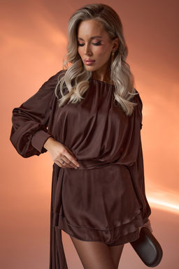 Платье Муза (шоколадный) - Эльза фото 32