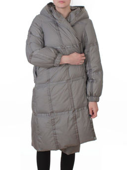 3065 GRAY Пальто пуховое зимнее женское (утиный пух) - Fashion фото 9