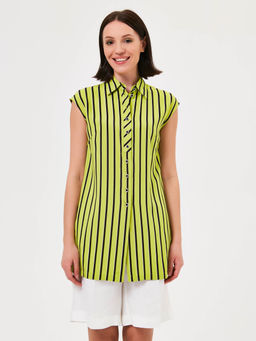 Блуза из вискозы в полоску