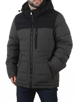 62042 DK. GREEN/BLACK Куртка мужская зимняя (200 гр. холлофайбер)