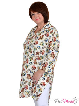 Туника-рубашка Модель №864 размеры 44-80 - Plusmoda фото 2