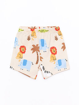 Beli Lastikli Bask?l? Erkek Bebek ?ort Pijama Alt