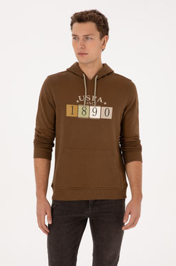 Erkek Regular Fit Kap__onlu Haki Sweatshirt - U.s. polo assn фото 3